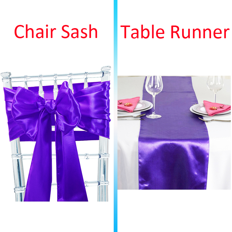 Time to Sparkle 10/50/100PCS Satin Table Runners and Chair Sash Cover Decor - Picture 20 of 32