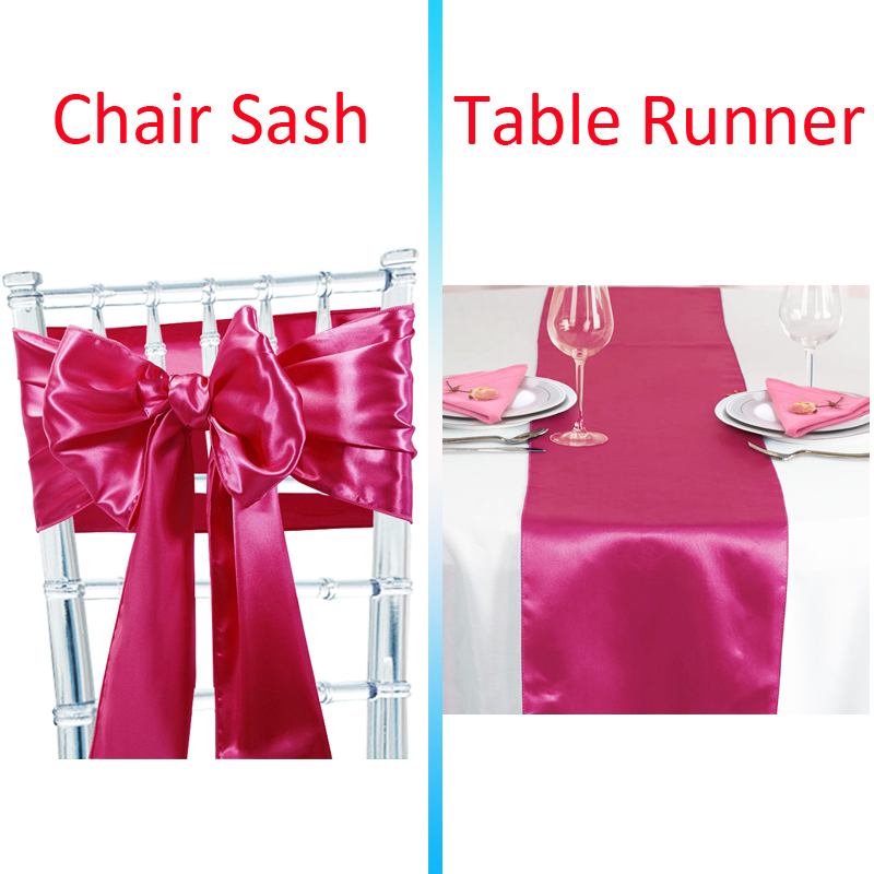 Time to Sparkle 10/50/100PCS Satin Table Runners and Chair Sash Cover Decor - Picture 24 of 32
