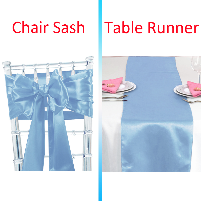 Time to Sparkle 10/50/100PCS Satin Table Runners and Chair Sash Cover Decor - Picture 32 of 32