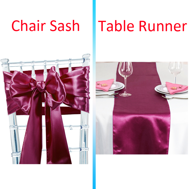 Time to Sparkle 10/50/100PCS Satin Table Runners and Chair Sash Cover Decor - Picture 22 of 32