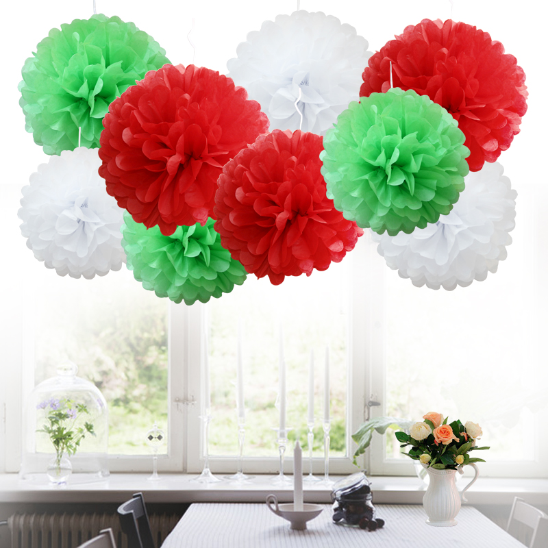 Time to Sparkle 9pcs Tissue Paper Pompoms Flower Balls Party Hanging Honeycomb - Picture 18 of 18