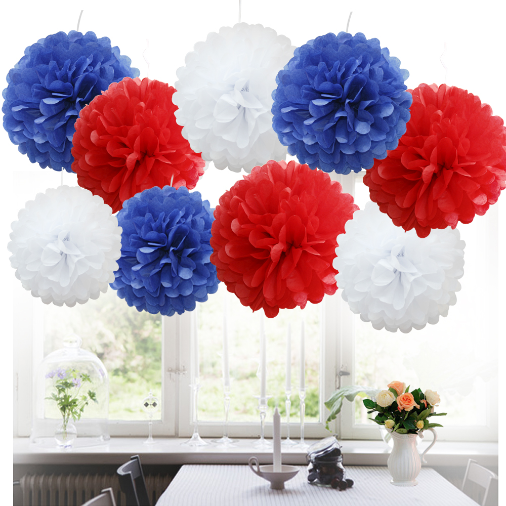 Time to Sparkle 9pcs Tissue Paper Pompoms Flower Balls Party Hanging Honeycomb - Picture 16 of 18