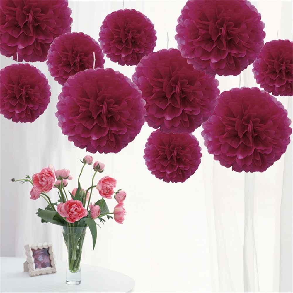 Time to Sparkle 10x Tissue Paper Pompoms Large Pom Poms Balls Hanging Hen Party - Picture 16 of 23