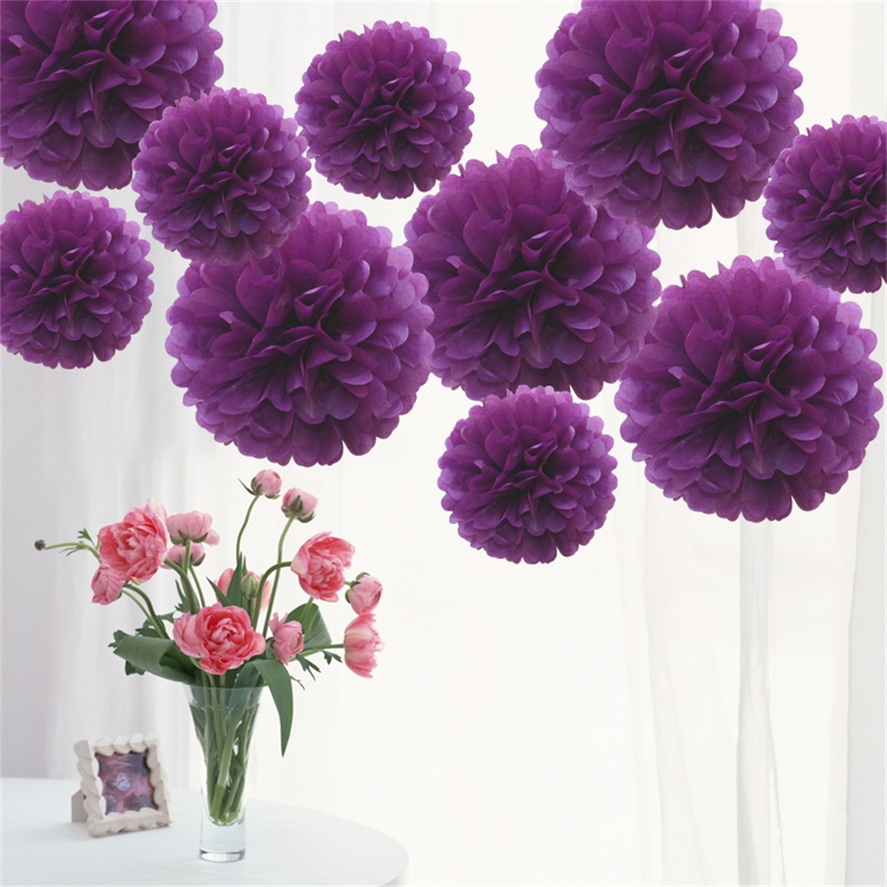 Time to Sparkle 10x Tissue Paper Pompoms Large Pom Poms Balls Hanging Hen Party - Picture 13 of 23