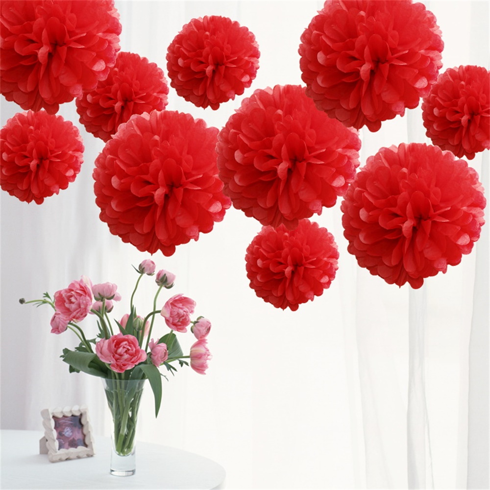 Time to Sparkle 10x Tissue Paper Pompoms Large Pom Poms Balls Hanging Hen Party - Picture 17 of 23