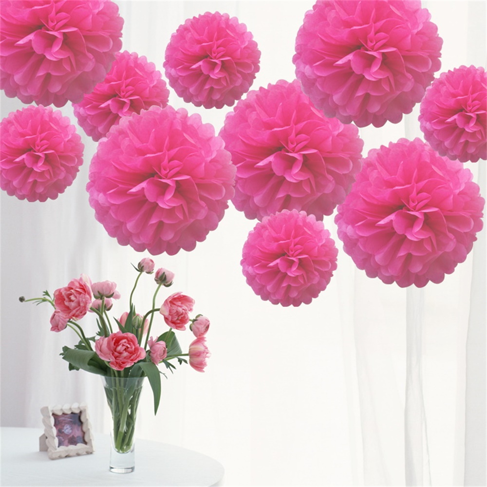 Time to Sparkle 10x Tissue Paper Pompoms Large Pom Poms Balls Hanging Hen Party - Picture 7 of 23