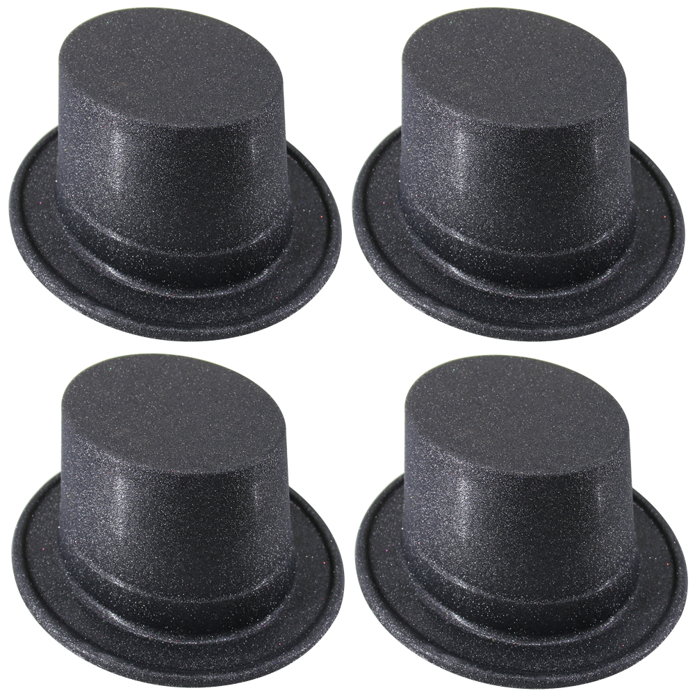 TtS 4 8 12 24 Kids Adults Glitter Sequin Top Hat Magician Gentleman Fancy Party