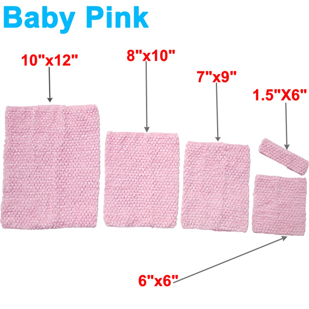 TtS Crochet Tube Top Stretch Tutu Costume Girl Dress Supplies Headband Waistband