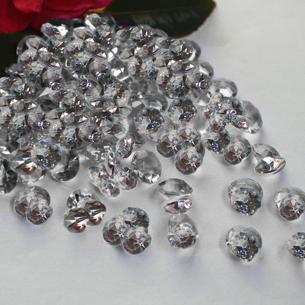 TtS 2000PCS 3/4.5/6mm Diamond Table Confetti Wedding Crystal Scatter Acrylic Gem - Picture 8 of 23