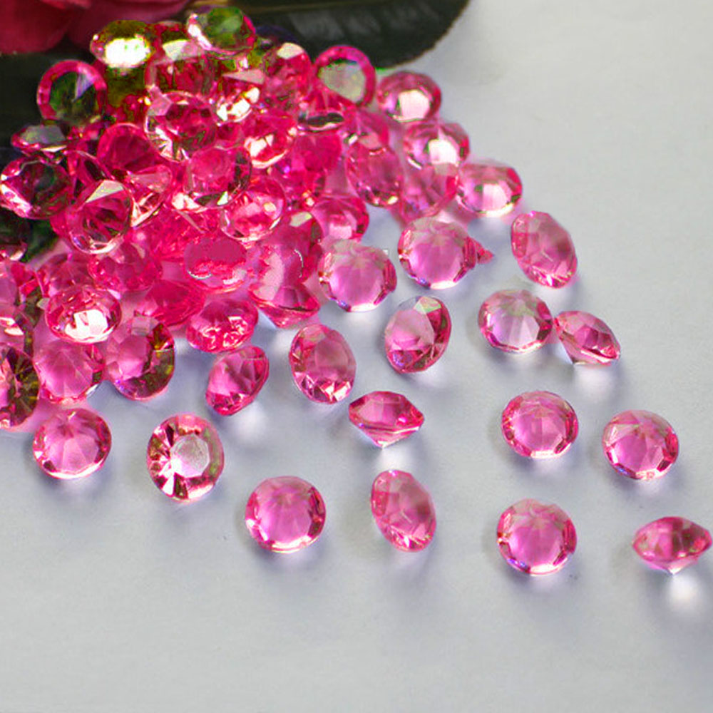TtS 2000PCS 3/4.5/6mm Diamond Table Confetti Wedding Crystal Scatter Acrylic Gem - Picture 19 of 23