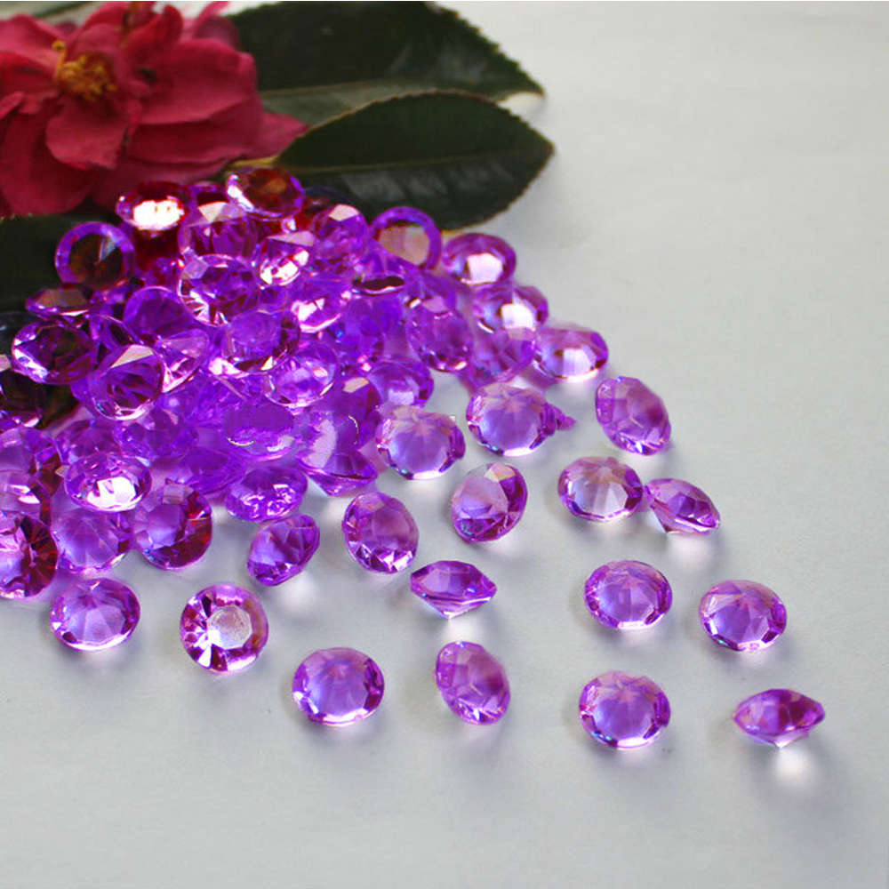 TtS 2000PCS 3/4.5/6mm Diamond Table Confetti Wedding Crystal Scatter Acrylic Gem - Picture 4 of 23