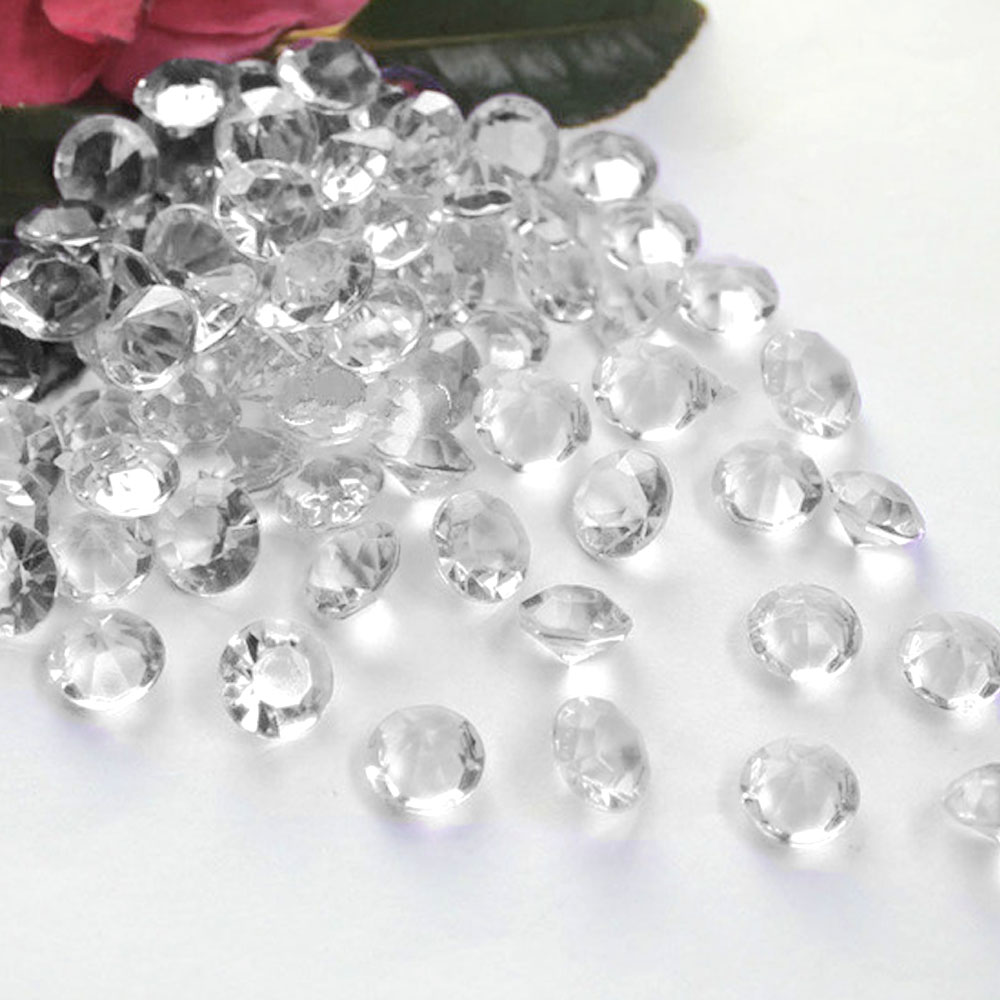 TtS 2000PCS 3/4.5/6mm Diamond Table Confetti Wedding Crystal Scatter Acrylic Gem - Picture 7 of 23