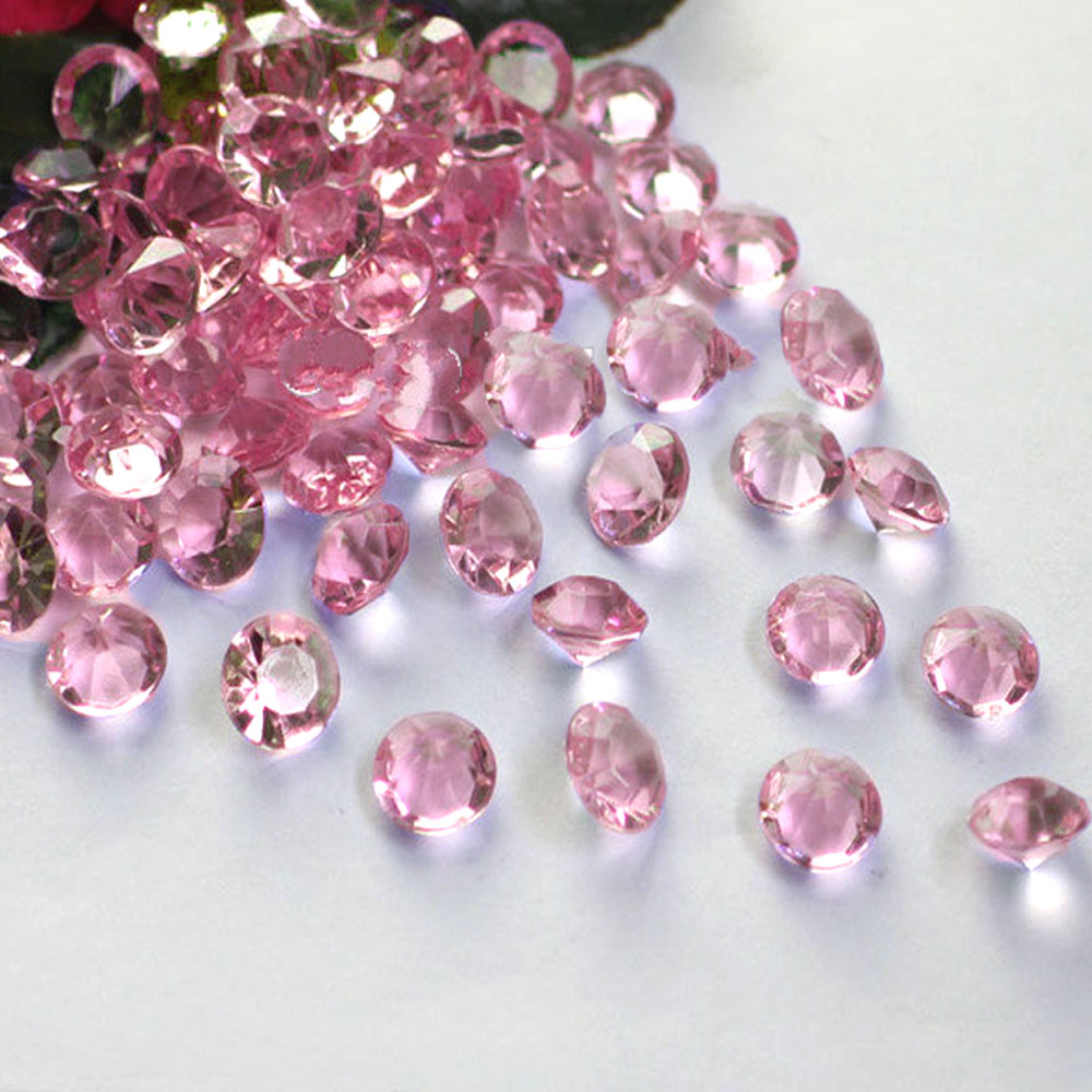 TtS 2000PCS 3/4.5/6mm Diamond Table Confetti Wedding Crystal Scatter Acrylic Gem - Picture 10 of 23