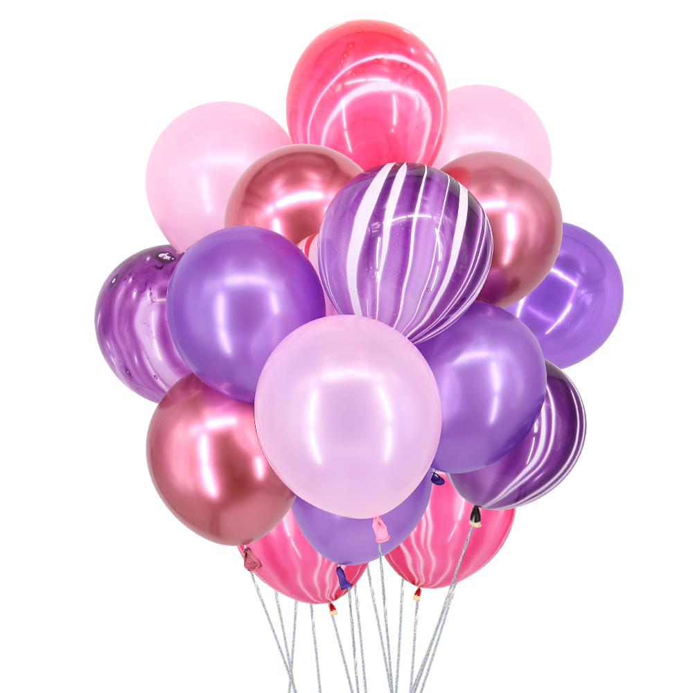 TtS 10/40PCS Confetti Balloon 12" Latex Pearlised Balloons Helium Birthday Party