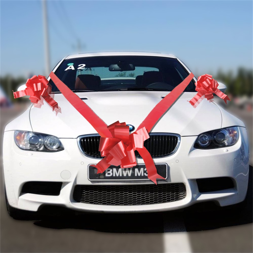 TtS Wedding Car Decoration Kit 7m Poly Ribbon & 3 Large Bows and 7 Metres Ribbon - Picture 13 of 22