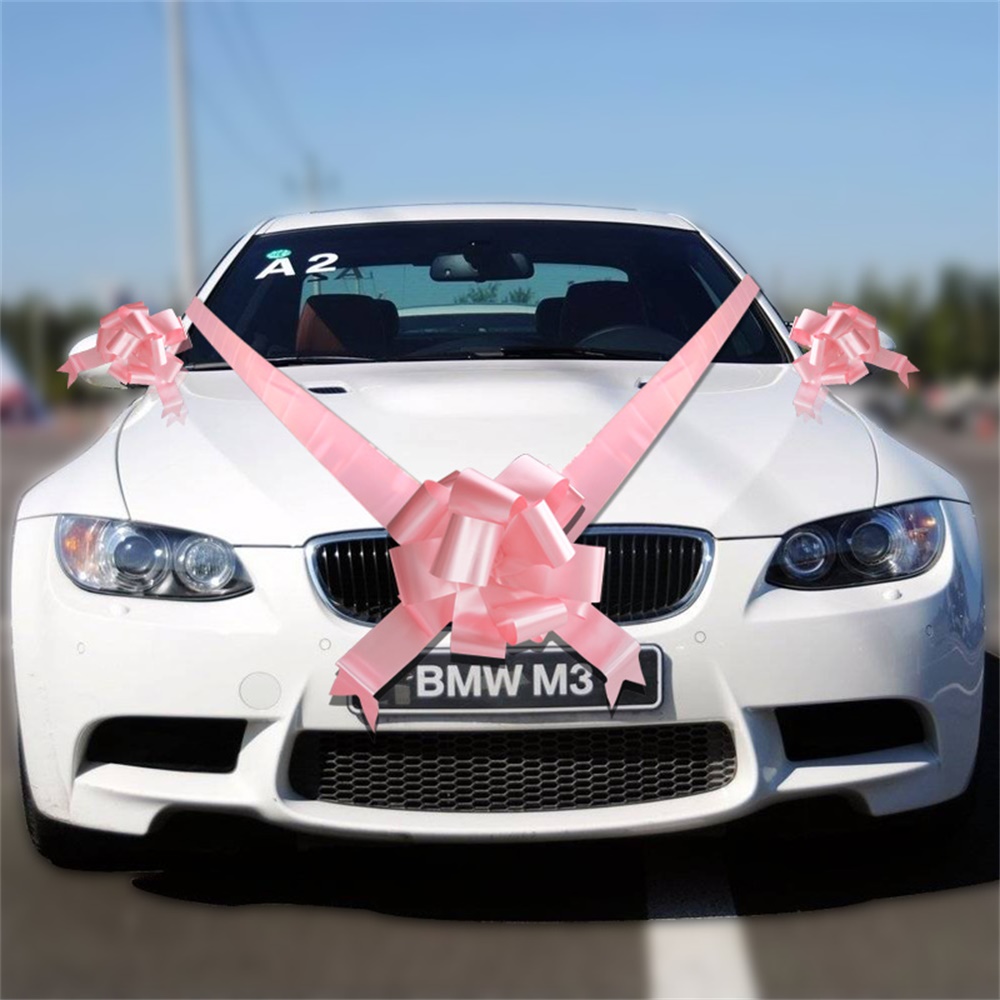 TtS Wedding Car Decoration Kit 7m Poly Ribbon & 3 Large Bows and 7 Metres Ribbon - Picture 17 of 22