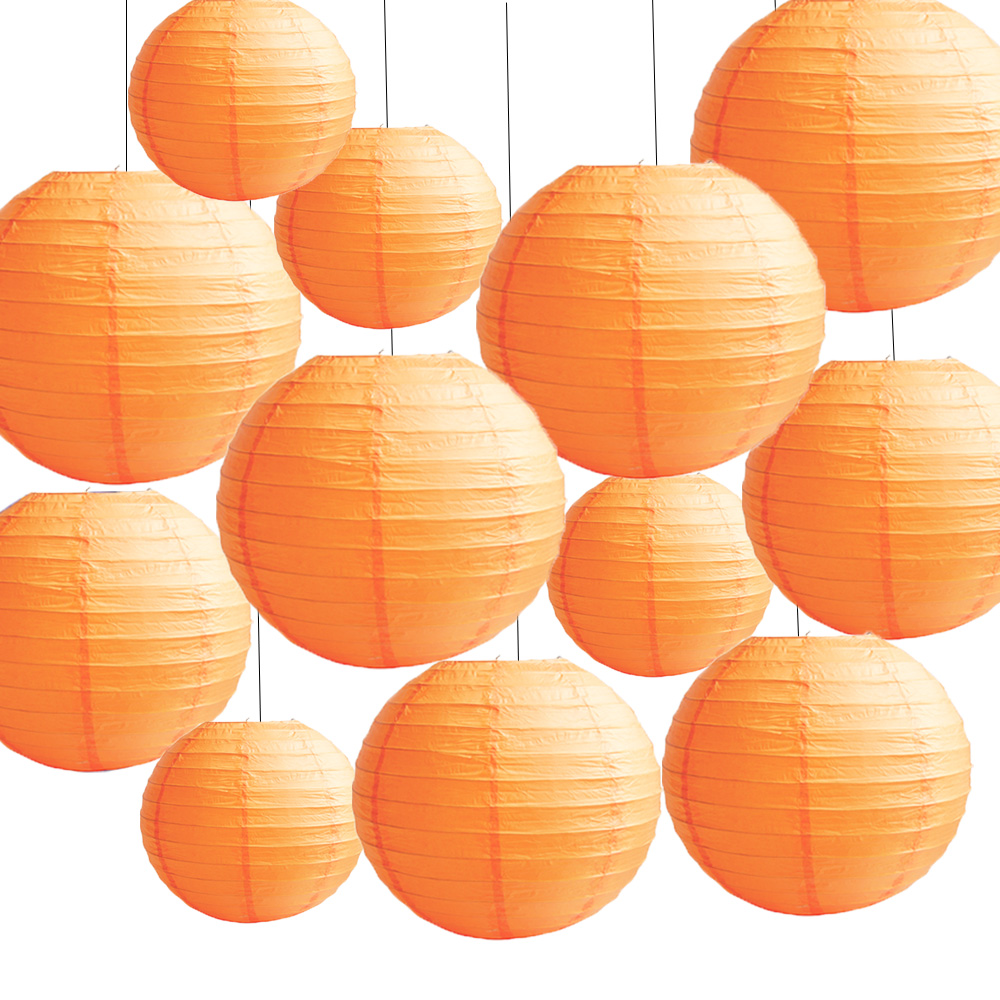 TtS 30 Pack Large Round Chinese Paper Lanterns Shade Wedding Decor 8"+10"+12" - Picture 14 of 19