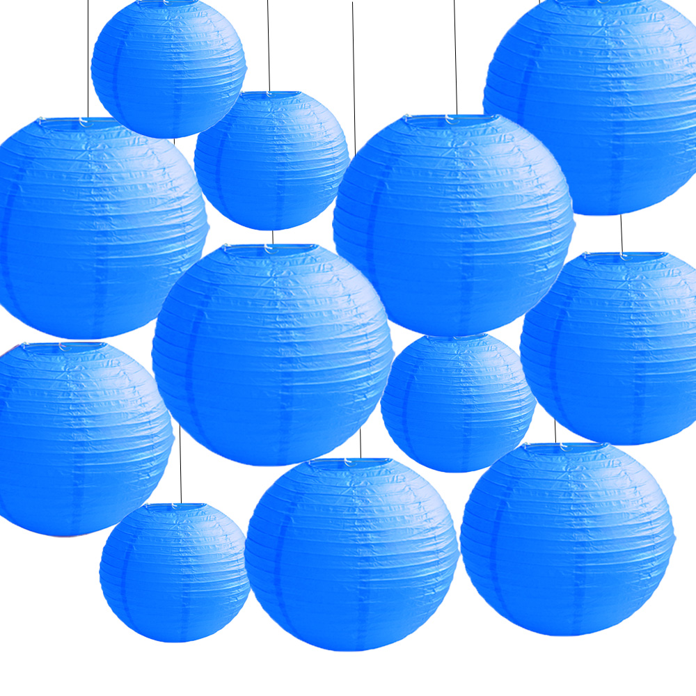 TtS 30 Pack Large Round Chinese Paper Lanterns Shade Wedding Decor 8"+10"+12" - Picture 15 of 19