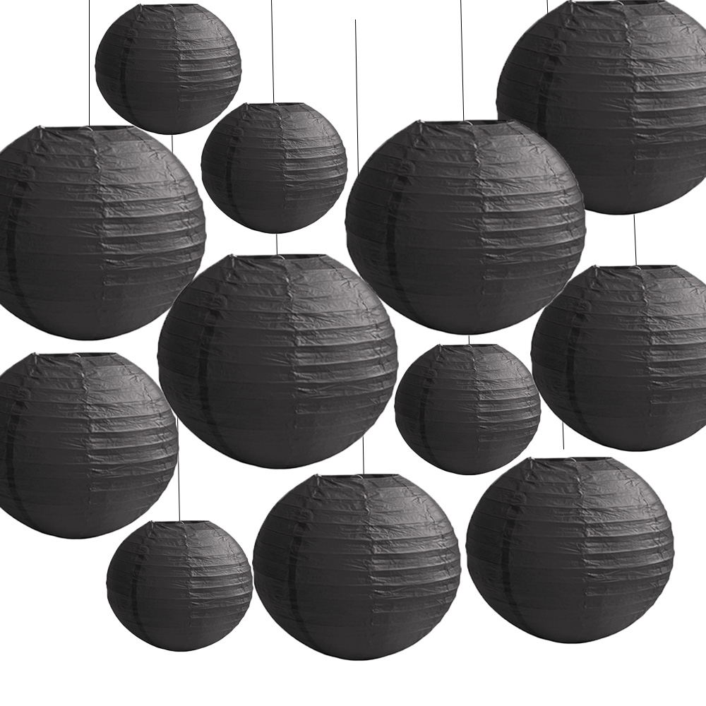 TtS 30 Pack Large Round Chinese Paper Lanterns Shade Wedding Decor 8"+10"+12" - Picture 17 of 19