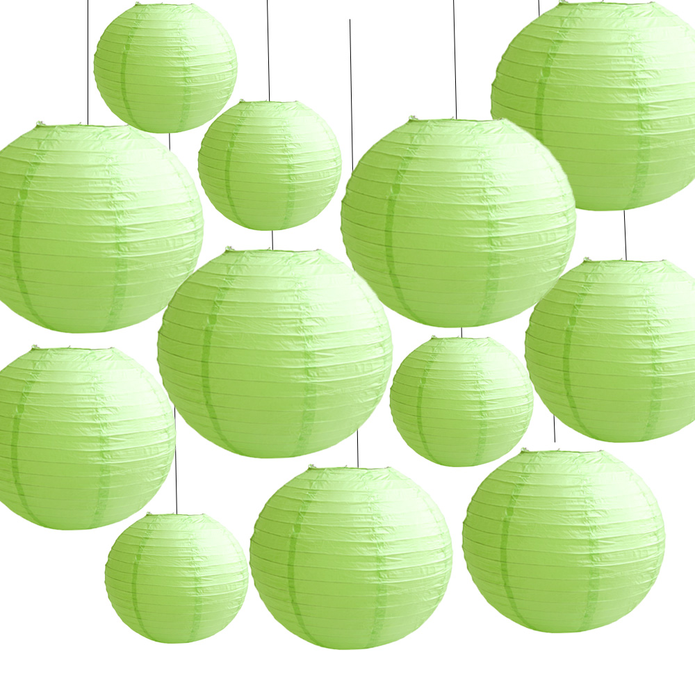 TtS 30 Pack Large Round Chinese Paper Lanterns Shade Wedding Decor 8"+10"+12" - Picture 10 of 19