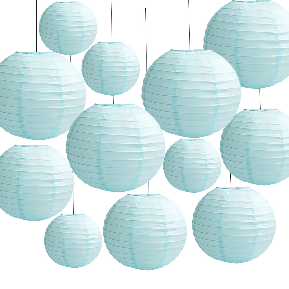 TtS 30 Pack Large Round Chinese Paper Lanterns Shade Wedding Decor 8"+10"+12" - Picture 8 of 19