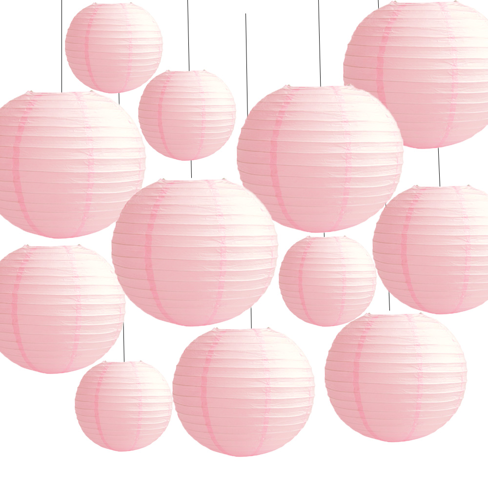 TtS 30 Pack Large Round Chinese Paper Lanterns Shade Wedding Decor 8"+10"+12" - Picture 6 of 19