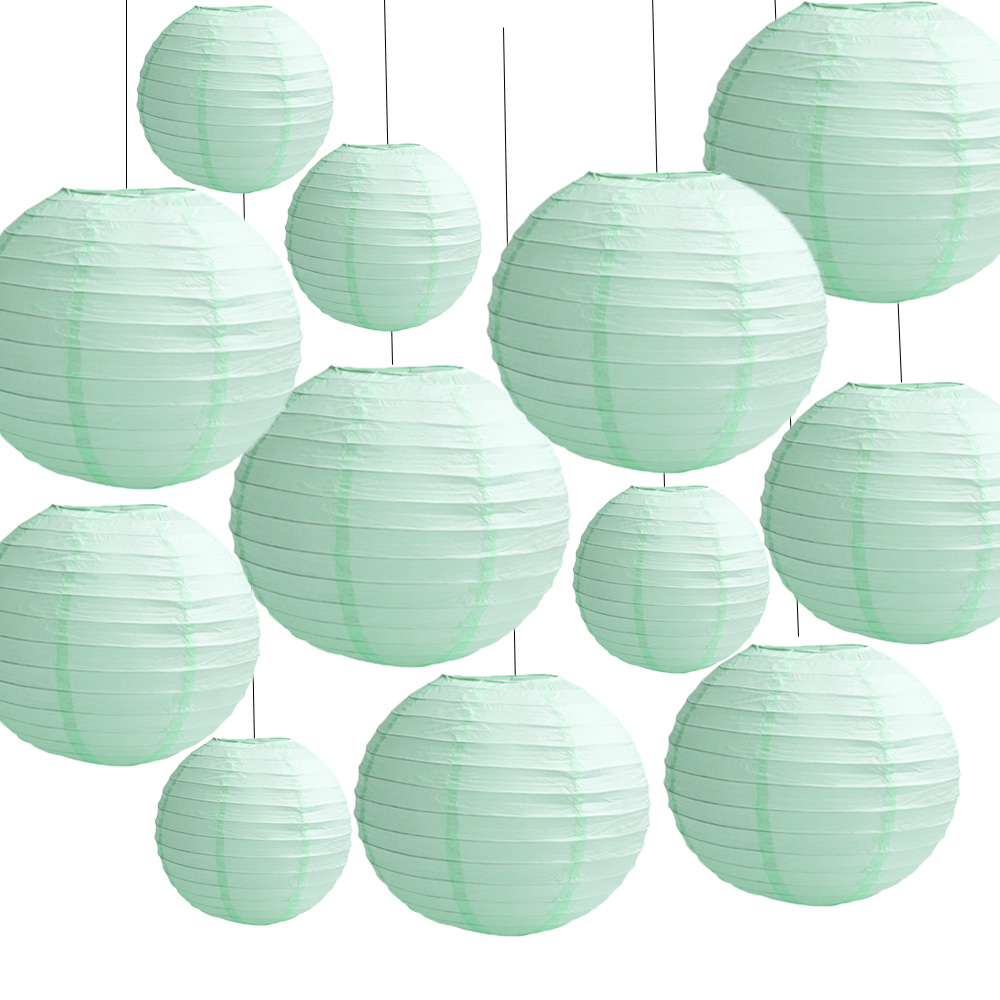 TtS 30 Pack Large Round Chinese Paper Lanterns Shade Wedding Decor 8"+10"+12" - Picture 9 of 19