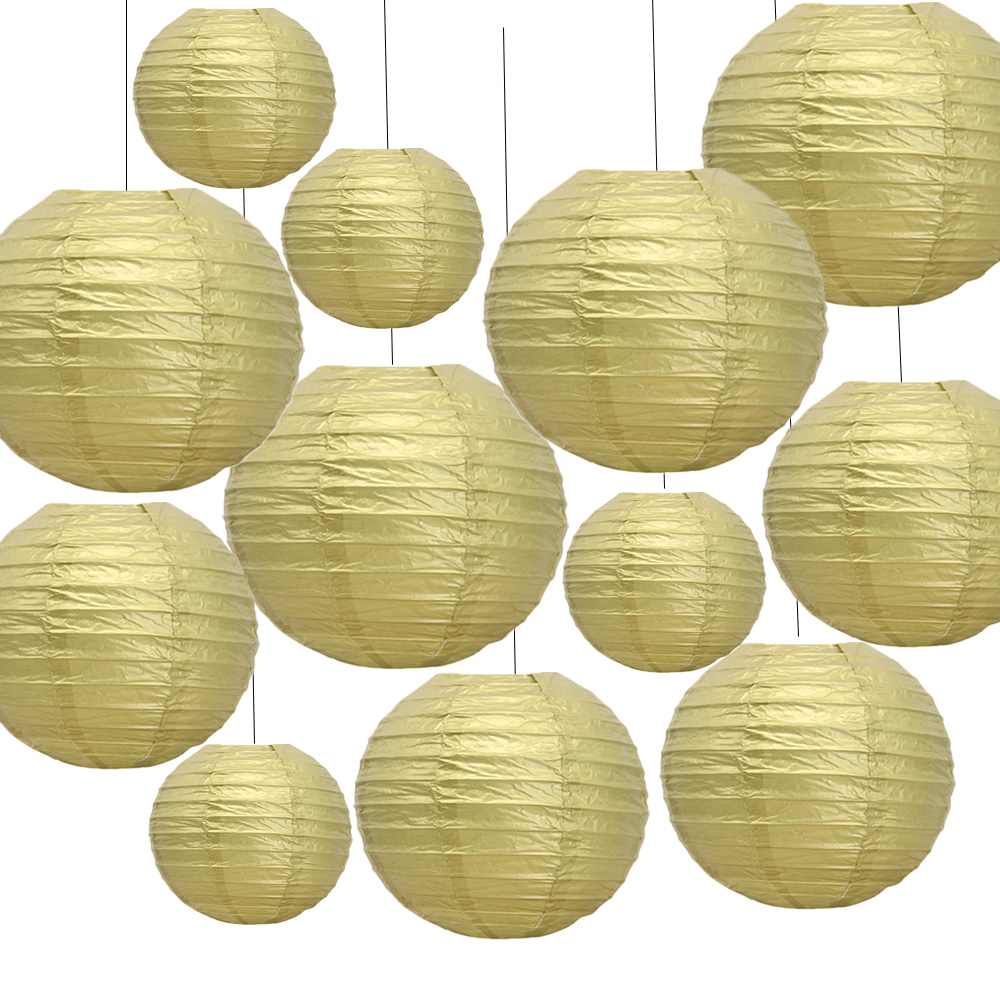 TtS 30 Pack Large Round Chinese Paper Lanterns Shade Wedding Decor 8"+10"+12" - Picture 18 of 19