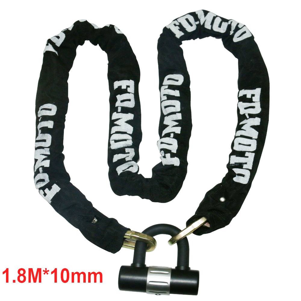 Scooter Heavy Duty Chain Lock 1.8M Motorcycle Brake Disc Lock Alarmed With Pouch 7658794472294