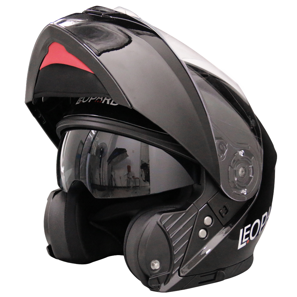 Leopard Outer Smoke Visor LEO-888 Flip Up Motorbike Motorcycle Helmet