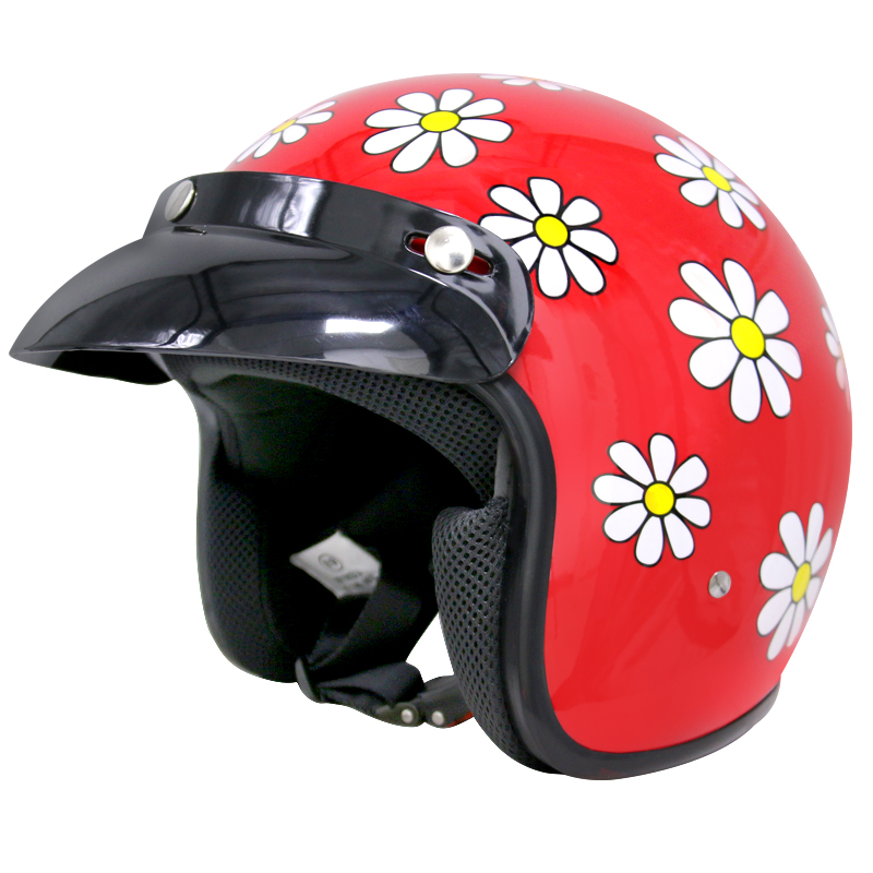 Leopard LEO-604 Open Face Motorcycle Motorbike Helmet Road Legal