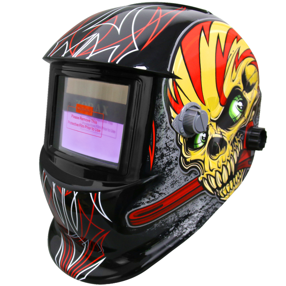 Welding Helmet Mask Auto Darkening Welders ARC TIG MIG Grinding Solar Powered-UK 