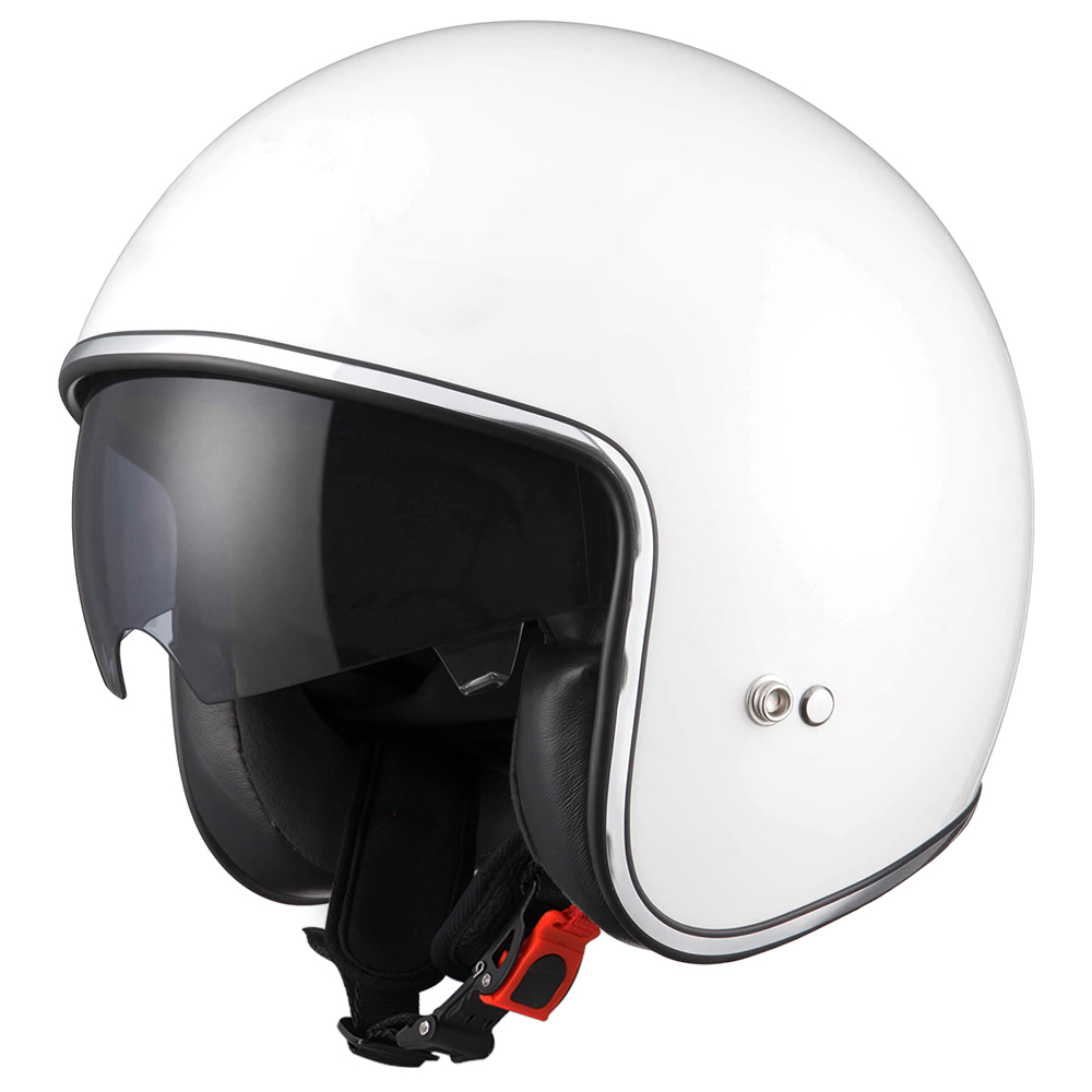LEO-601 Scooter Open Face Motorcycle Motorbike Helmet Inner Drop Down