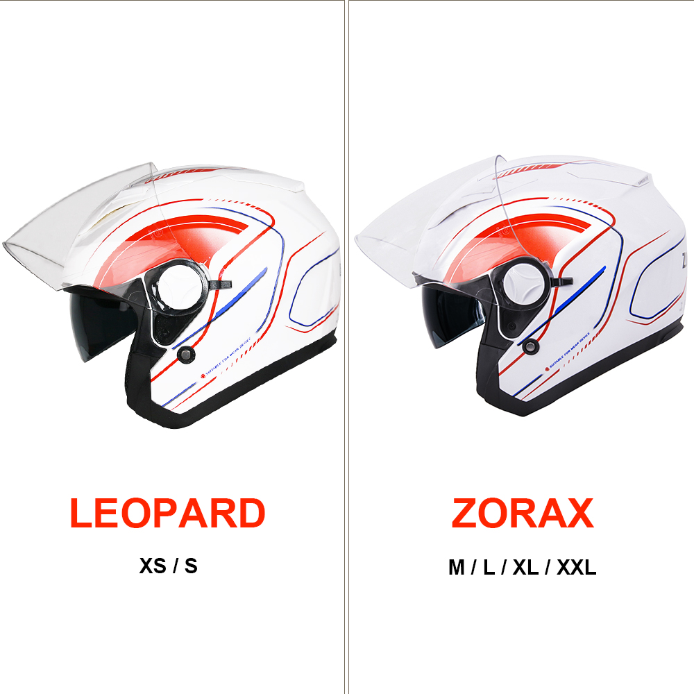 Motorradhelm Zorax Matt Schwarz XXL (62-63cm) ZOR-608 Offenes