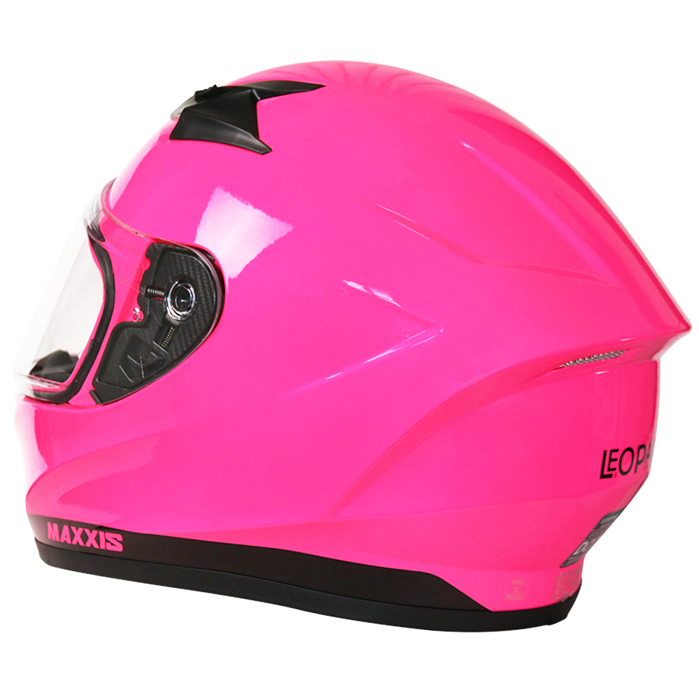 LEOPARD LEO813 Full Face Helmet Motorcycle Solid Pink XS-XXL + Iridium