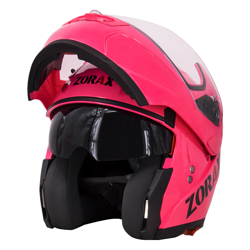 ZORAX SAFARI SOLID Flip Up Front Motorbike Helmet Inner Visor