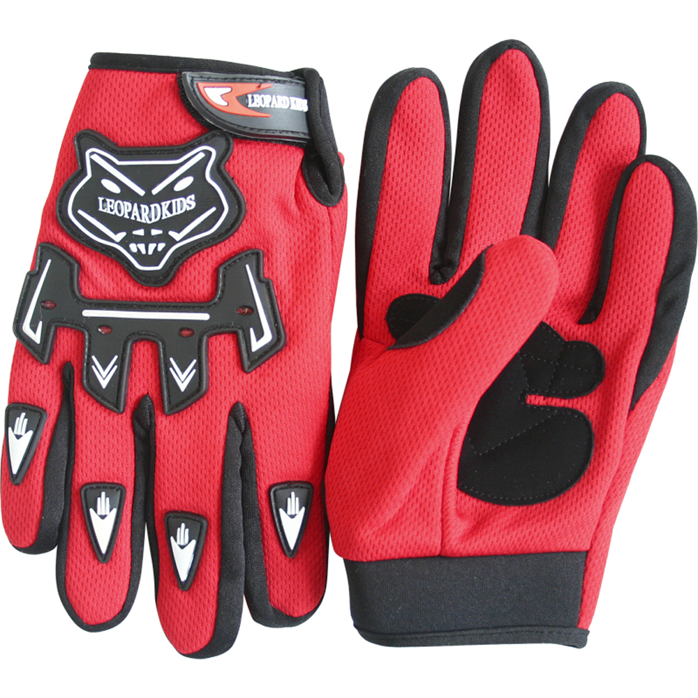 Leopard Junior Youth Kids Motocross MX Gloves Textile Motorbike