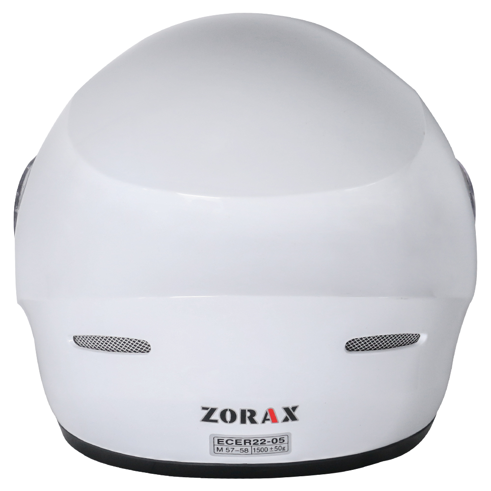 ZORAX ZOR819 Full Face Motorbike Motorcycle Helmet Gloss White + Extra