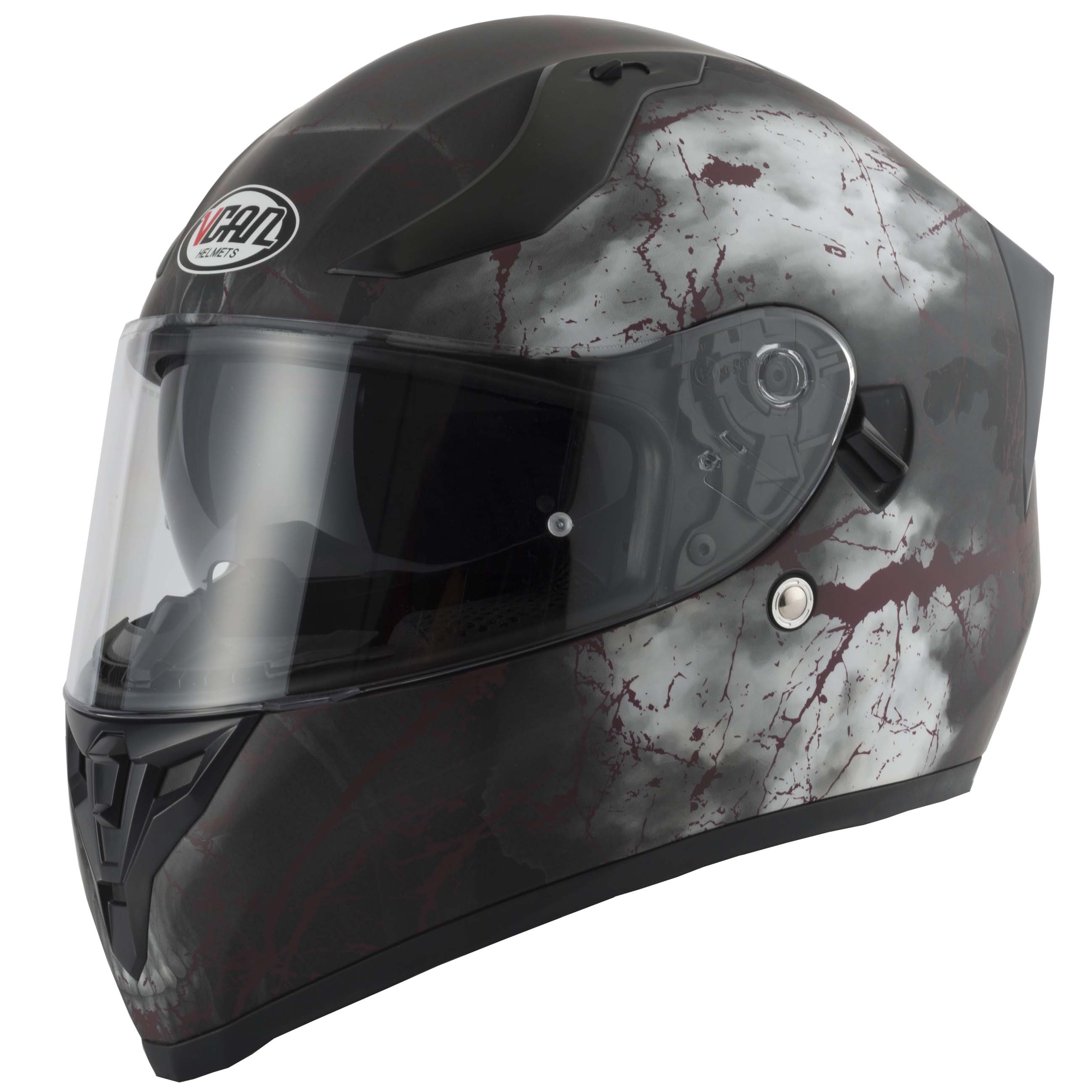 Vcan V128 Rage Skull MONSTER Full Face DVS Motorbike Helmet ACU & Free