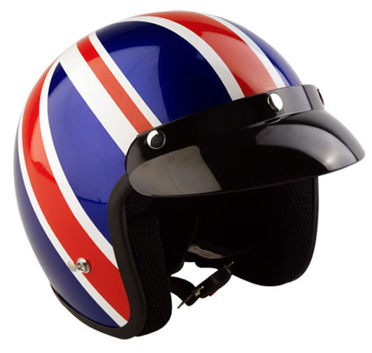 New Unisex Motorcycle Helmet British Union Jack Sign Protection Helmet