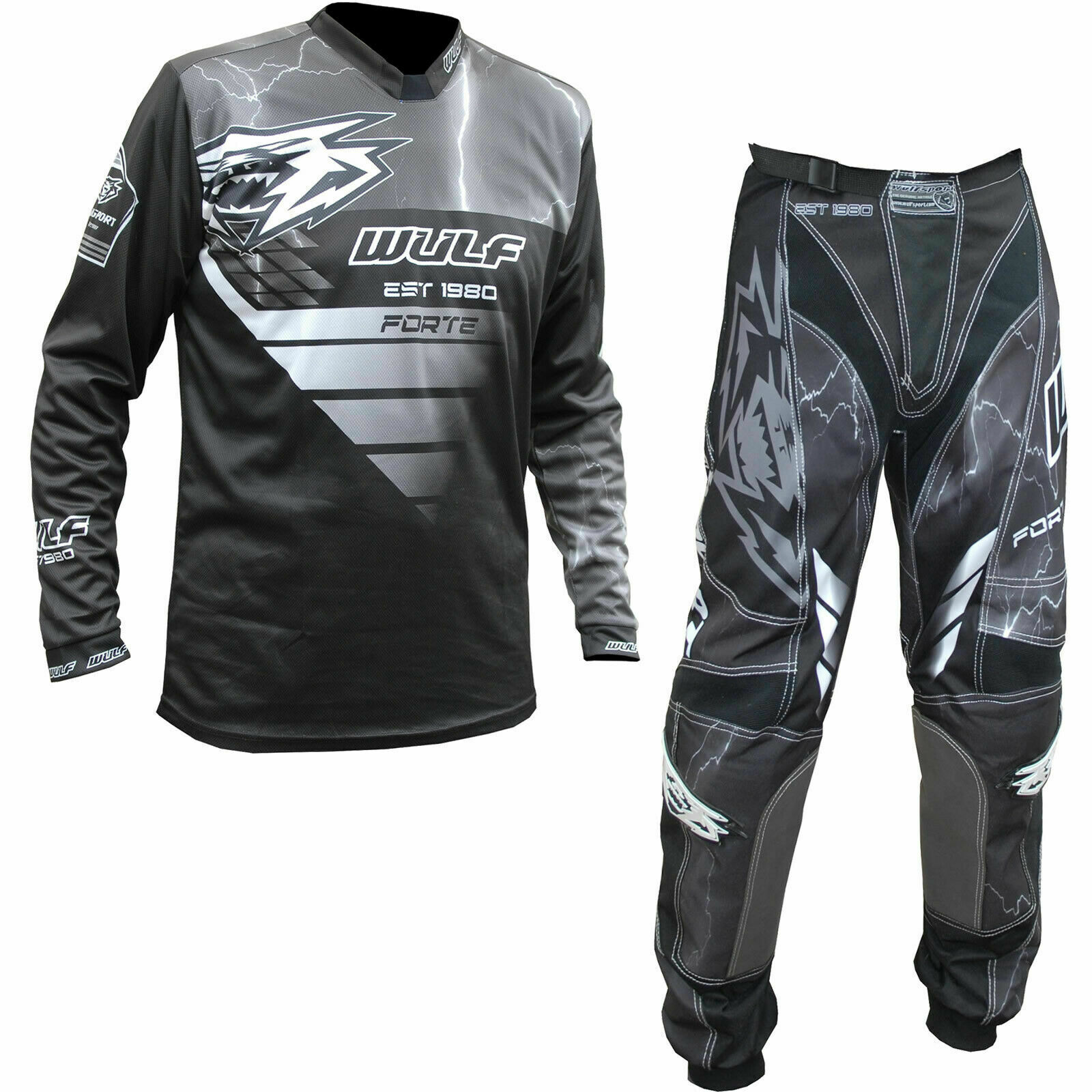Wulfsport 2020 Forte Adult Motorbike Sport Suit Motorcycle Motorcross Racing Shirts Trousers Red Shirt 3XL