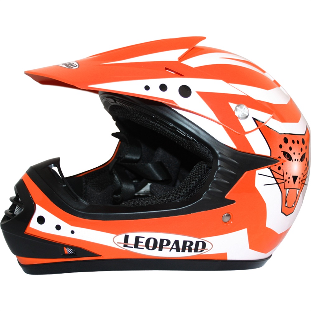 LEOX16 Orange Kinder Motocross Helm Motorrad Off Road Brille Handschuhe Optional 