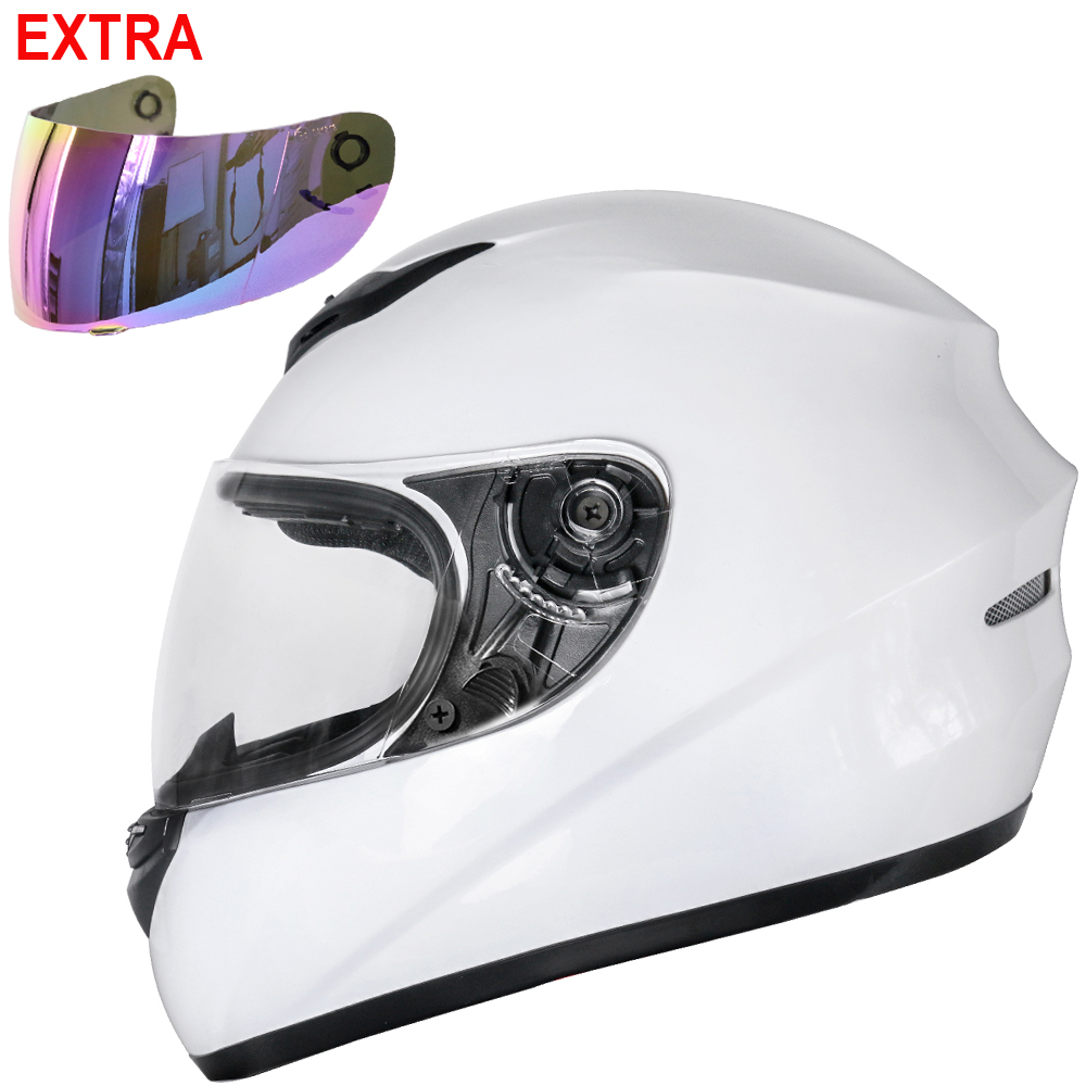 ZORAX Full Face Motorcycle Helmet Scooter Crash Motorbike Helmets Black