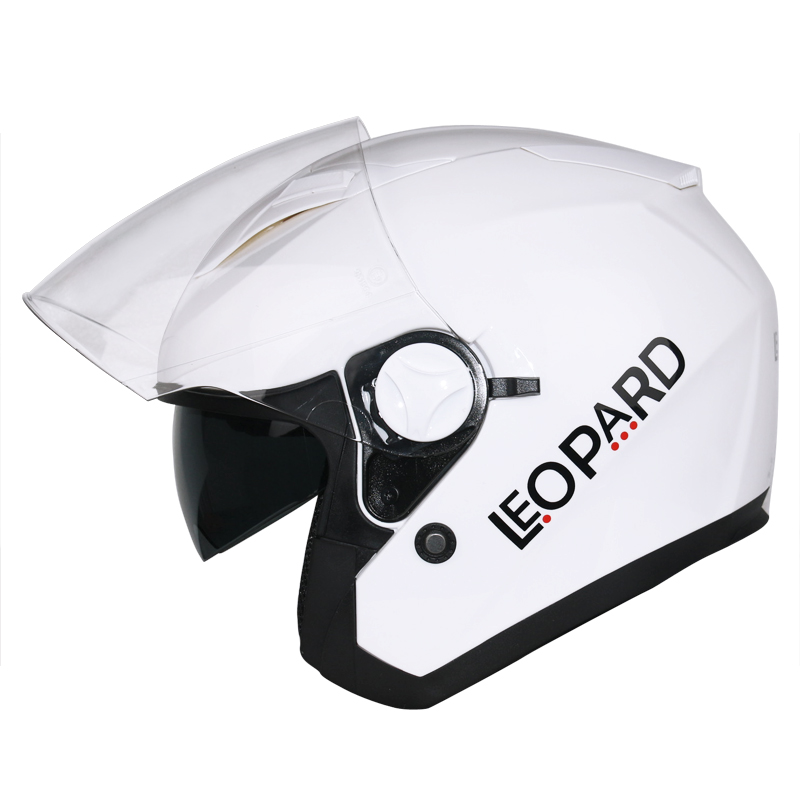 Leopard DVS Double Visor Modular Flip up front Motorcycle Motorbike Scooter Helmet Matt Black//Silver XS 53-54cm