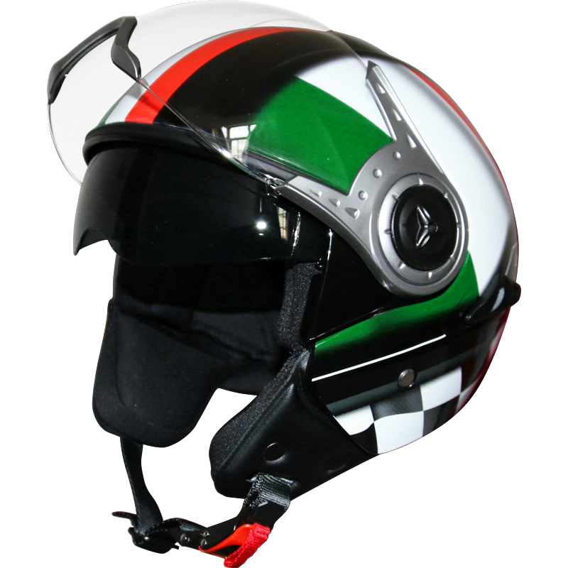 LEOPARD LEO612 Motorradhelm Jethelm Rollerhelm mit sonnenblende Italien eBay