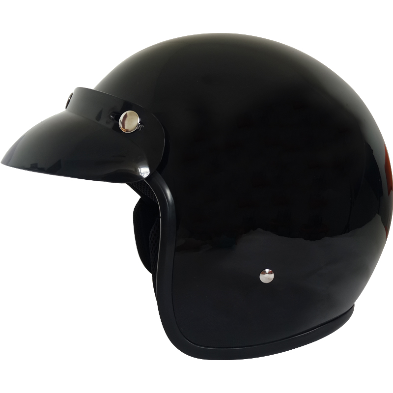 Fibreglass Open Face Helmet Motorbike Motorcycle Scooter Retro MOD ...