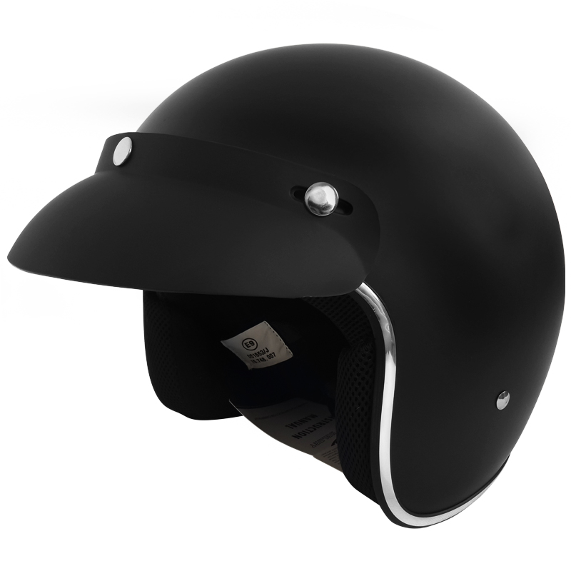 Fibreglass Open Face Helmet Motorbike Motorcycle Scooter Retro MOD ...