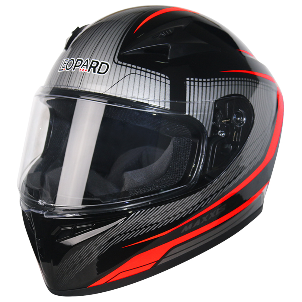 LEOPARD LEO813 Full Face Motorcycle Motorbike Helmet Gloss On Road