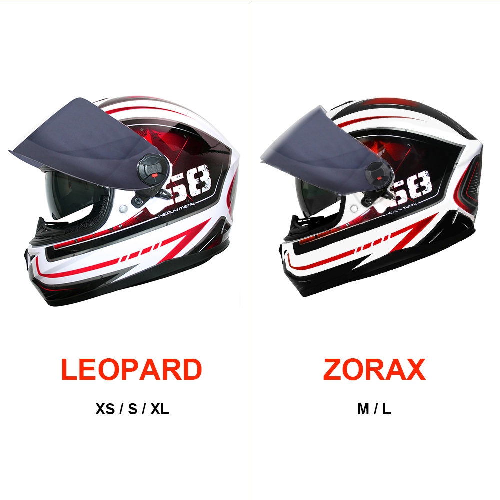 Full Face Helmet Motorcycle Helmet Inner Sun Visor LEOPARD ZORAX