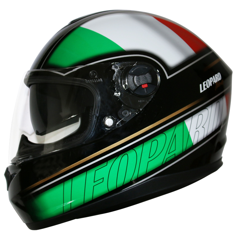 Leopard LEO-828 Doppelvisier Integralhelm Motorradhelm mit Sonnenblende Damen und Herren ECE Genehmigt
